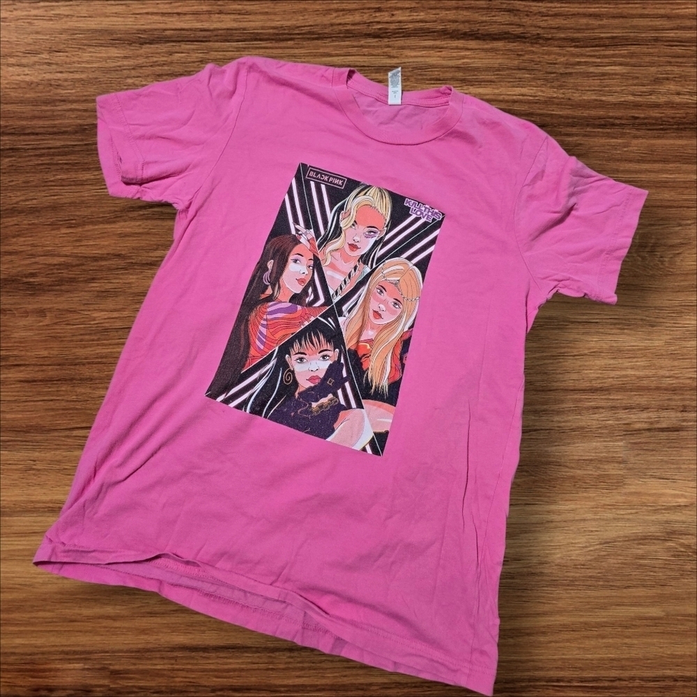 Bella Canvas Black Pink Kill This Love Pink Graphic Tee Shirt